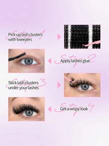 RITALASH RITALASH 460PCS D Curl Clusters Kit Wispy Eyelash Clusters Lashes Natural DIY Lash Extension Kit Cluster Eyelash Extensions Kit D Curl Individual Lashes Cluster Eyelashes For Eyelash Extension