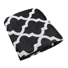 Jacquard Rug 2.00 M X 1.40 M Non-Slip Geometric Living Room Office Bedroom - Ả Rập đen - Xem 6