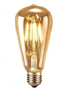Lâmpada Filamento Led Decorativa Retrô Vintage Âmbar St64 4w