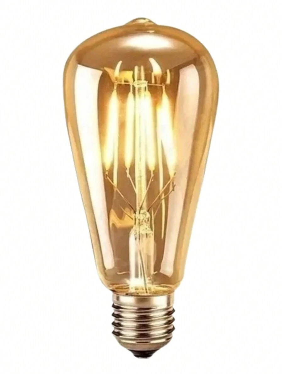Lâmpada Filamento Led Decorativa Retrô Vintage Âmbar St64 4w