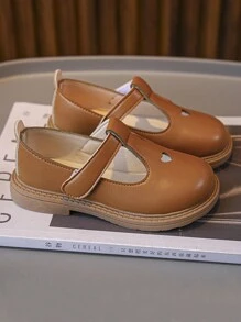 Girls Soft Sole Leather Shoes, Children Round Toe Princess Shoes, Suitable For Spring & Autumn - Brown - View 7