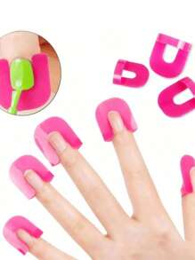 26/52PCS U-Shape Nail Polish Protectors Curve Shape Finger Cover Manicure Tool Professional Template Clips Guide Nail Art Tool - Multicolor - View 7