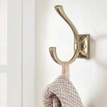 Antique Design Wall Hanging Coat Hooks - Champagne Bronze Coat Hooks, Pack For 5 Entry Shoe Cabinets, Wardrobe Bathroom Bedroom Furniture Hardware