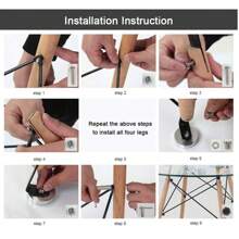 Round Dining Table, 90cm Glass Table With Solid Beech Legs For Dining Room Kitchen Office Bistro - White - View 8