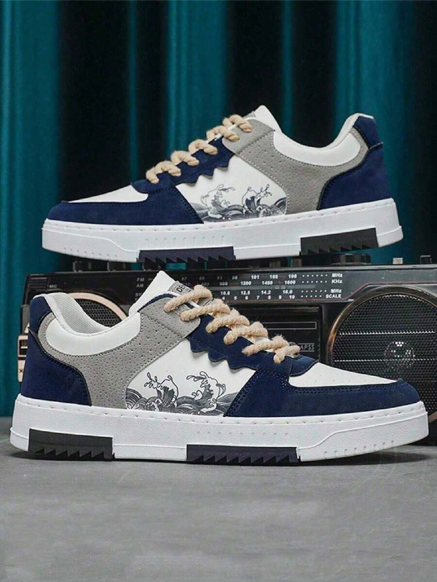 Men Canvas Shoes - 藏蓝色 - 查看 1