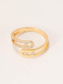 1pc Women's Minimalist Adjustable Geometric Ring, Suitable For Parties, Dates, Daily Wear, Eid Al-Fitr, Eid Al-Adha, Holiday Gifts - Gold - View 6