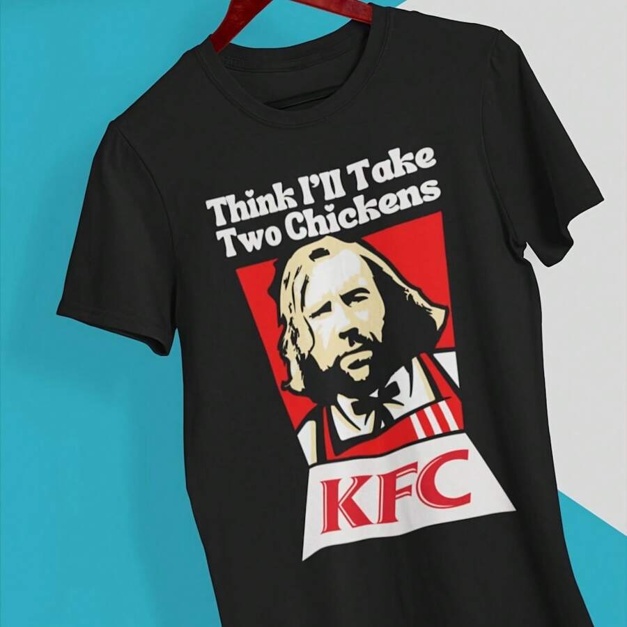 Ga-Me Of Thr-Ones Funny T-Shirt The Hound K-FC Parody Sandor Clegane Think I'll Take Two Chickens GOT Meme Humor Fan Gift - màu đen - Xem 1
