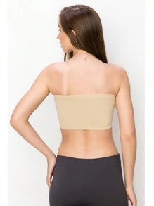 KURVE SEAMLESS MINI BANDEAU TUBE TOP - Pebble - View 3