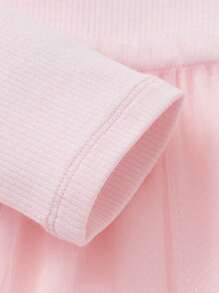 Balabala Gestricktes Tüllkleid für Mädchen, süßer Frühlingsstil mit Schleifendetail - weiß rot - Übersicht 7