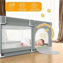 Baby Playpen With Mat Activity Centre Indoor Outdoor Baby Fence Toddlers Babies - Grey - View 10