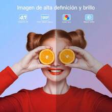 Proyector 4K Soporte, XuanPad Proyector Bluetooth WiFi6, 26000L 1080P Proyector Portatil, Proyector para Cine en Casa con trípode para iOS/Android/TV Stick - Enfoque automático con IA A-26000L - Ver 3