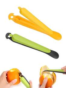 1 件不锈钢橙子削皮器、橙子削皮器、柑橘削皮器、水果削皮器、鳄梨削皮器、猕猴桃削皮器、塑料柠檬柑橘削皮器、橙子削皮工具、厨房小工具、不锈钢橙子削皮器、果冻快递开箱器 - 彩色 - 查看 12