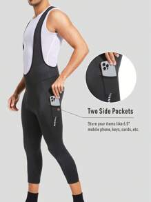 Qualicos Cycling Bibs Men 3/4 Bike Bib Tights 4D Padded Bike Shorts For Men Breathable Mountain Biking Bicycle 3/4 Pants Men