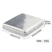 Personalized Engraved Stainless Steel Cigarette Case/Box, Customized Name Cigarette Holder Gift For Smokers - Multicolor - View 2