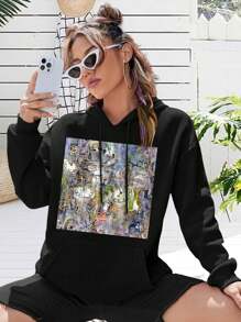 Flow Of Time Abstract Painting Big Size Women Hoodie Sweatwomen Hoodies For Ladies Modern Symbolic Rolffimages Style