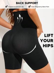 孕妇高腰黑色短裤，带可扩展腹部支撑板，圣诞节孕妇内裤