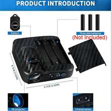 Easypie Selection 2pcs LED Door Welcome Lights, Automatic Induction Interior Pedal Courtesy Lights, Carbon Fiber Design, Suitable For Most Vehicles - 迎賓燈 - 查看 7