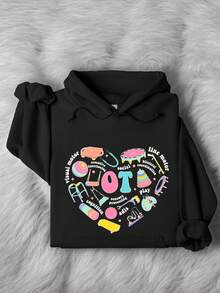 OT Heart Hoodie, Occupational Therapy Hoodie, Special Education Hoodie, Sped Teacher Tee, Gift For OT, OT Assistant Hoodies, Occupational Therapist Hoodies  TX-1017 - 黑色 - 查看 1
