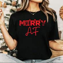 Christmas T-Shirt, Christmas Lights Shirt, Christmas Family Top, Holiday Gift, Christmas Family Matching Shirt, Santa, Gift ,Merry Af