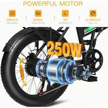 HITWAY Electric Bike, New Upgraded 48V 13Ah High Capacity Lithium-Ion Battery, Range Up To 55-120KM, 250W High Speed Brushless Motor, Intelligent LCD Instrument. Off-Road Electric Bike. - Dark Green - View 3