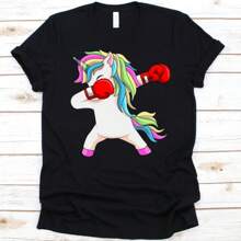 Dabbing Unicorn Boxer Shirt, Boxer's Gift, Boxing, Glove Game, Fist Fight, Boxing Match, Boxing Glove, Unicorn Graphic, Red Boxing Glove