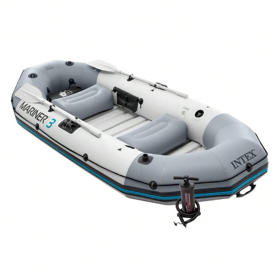 Intex Mariner 3 充氣船帶 2 支槳 297x127x46 公分 ✅ 24/48 小時送貨到西班牙（半島） - 彩色 - 查看 1