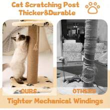 3 Cat Scratch Post Cat Tree Replacement And Cylindrical Cat Tree Replacement DIY Cat Tower Cat Hammock (Comes With Screws) - Brown - View 3