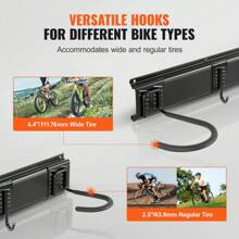 Bike Storage Rack, 4-8 Bike Racks, Wall Mount Bike Storage Hanger With 2-7 Shelves, Home And Garage Organizer, Customizable For Various Bike Sizes, Adjustable Holder, Holds Up To 100-500 Lbs, 17-85 Inch - 6 Bike Racks, 48-inch - View 4