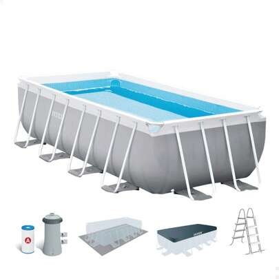 Intex Piscina retangular prismática 488x244x107 cm + purificador ✅ Entrega 24/48h para Espanha (península)