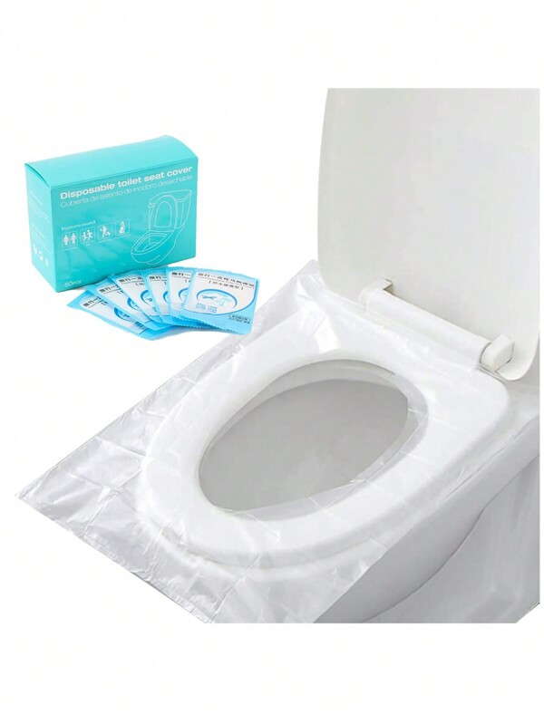 1 pieza / 10 piezas / 30 piezas / 50 piezas Cubiertas desechables para asiento de inodoro, de tela no tejida impermeable, adecuadas para viajes, protección contra bacterias y hongos, empacadas individualmente - Ideal para el Día de San Valentín, Pascua, Día de la Mujer, Día de la Madre, Navidad