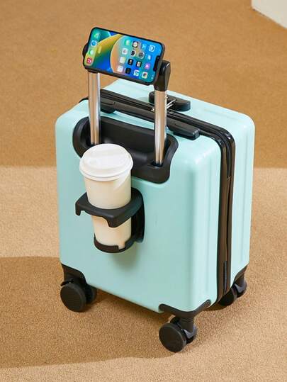 14 Inch Hand Carry-On Luggage With Trolley, 20*30*40 Cm Mini Travel Suitcase, Lightweight & Portable