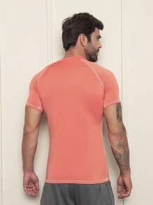 Thermal Top Shirt UV Protection 50+ Compression Rashguard - Orange - View 5