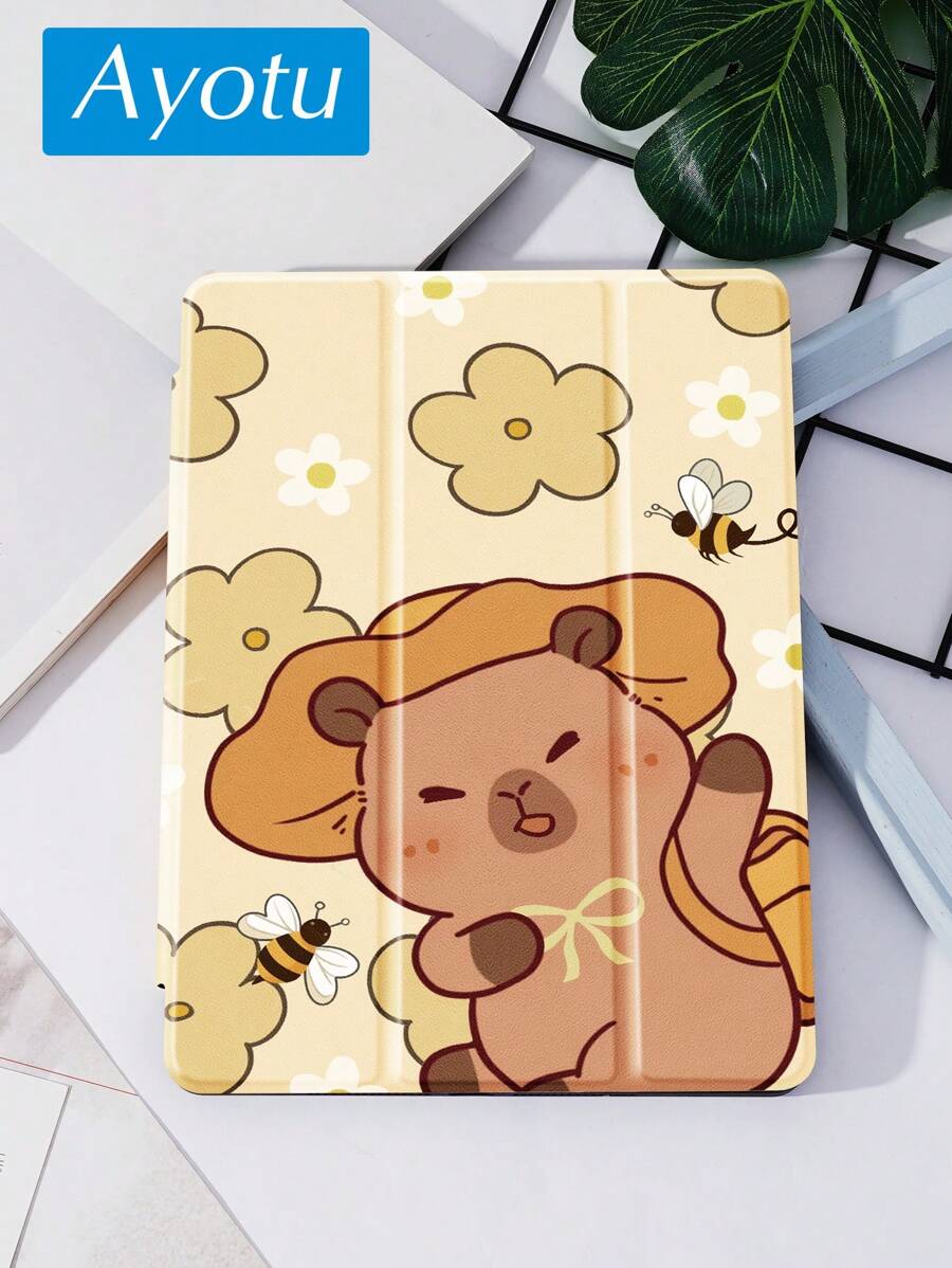 Ayotu Custodia protettiva per tablet compatibile con iPad, iPad di 9a/8a/7a generazione da 10,2 pollici, nuovo iPad di 10a generazione, con funzione auto sleep/wake, protezione a quattro angoli, slot dedicato per la matita per proteggerla da perdite e cadute, regalo creativo per compleanni, matrimoni, festività
