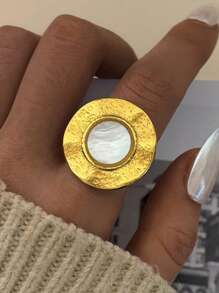 Frminee 1st/2st/4st Luipaardprint Schildpad Modieuze Retro 18K Goud Roestvrijstalen Stapelbare Ring, Geschikt Voor Vrouwen Om Te Dragen Bij Dagelijkse Bijeenkomsten In De Herfst En Winter, Als Geschenken, Kerstmis, Valentijnsdag, Moeder, Moeder, Moederdag, Geschenk