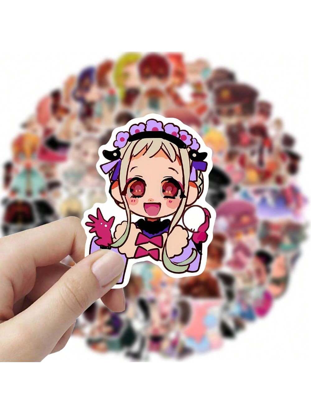 1 confezione di adesivi di Toilet-Bound Hanako-kun per scrapbooking, diario, laptop, paraurti, skateboard, borraccia, computer, telefono, cartone animato, elmetto, auto e decorazioni, forniture scolastiche, back to school