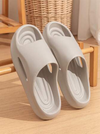 女士舒适透气露趾平底凉鞋，适合室内和室外，夏季和春季，EVA 家居拖鞋