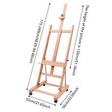 HaroldDol Große Studio H-Frame Staffelei - Buche Holz Künstler einstellbar beweglichen Kippen Staffelei, Boden Malerei Staffelei Stand - 1 - Übersicht 3