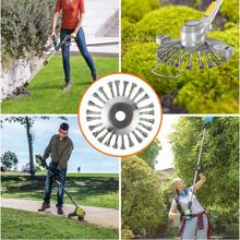 6/8 Inch Garden Grass Strimmer Head Mower Brush Cutter Blade Solid Steel Wire Rotary Multiple Functions & Durable - Silver - View 5