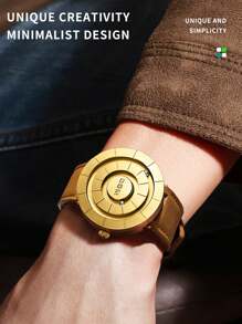 DOM 1 pieza Reloj de hombre DOM, tecnología sin pantalla, correa magnética resistente al agua 30m, reloj de pulsera casual personalizado