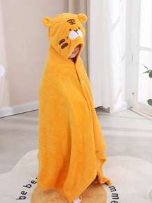 儿童连帽浴巾，超大尺寸，适合3-10岁儿童，优质柔软，男女童皆宜，可作浴巾、泳池巾、沙滩巾，柔软珊瑚绒连帽浴袍，生日礼物、男女童礼物、返校礼物、浴袍、浴室用品、情人节礼物 - 彩色 - 查看 14