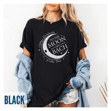 Custom Bachelorette Party Shirts, Celestial Bachelorette T-Shirts, Personalized To The Moon And Bach Bachelorette Tees, Bride  Gift - Black - View 1