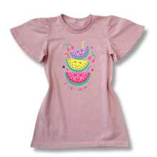 Sweet Summer Look Summer Dress For Kids, Youth, Launch, Delicate And Fashionable Print - Rusty Rose - View 1