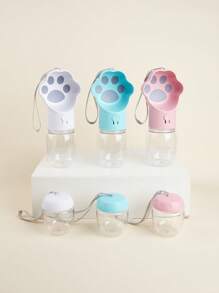 1 pieza Recipiente portátil y resistente a fugas de 350ml/550ml 2 en 1 para mascotas, con contenedor de comida desmontable, adecuado para perros pequeños, medianos y grandes