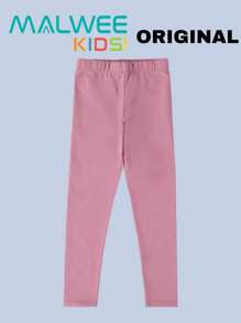 Malwee Kids Children's And Youth Leggings Without Flannel With Elastic Waistband In Malwee Cotton Back To School - 粉色 - 查看 1
