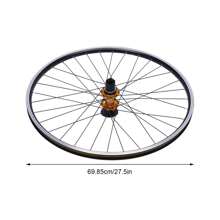 Rainaut 27.5" Golden Aluminum Alloy Mountain Bike Wheelset With Quick Release - Dual Six-Hole Disc Brakes, 441lbs Capacity, Easy Install, Mountain Bike Wheelset 69.9cm/27.5Inch, Aluminum Alloy Rim Disc Brake MTB Wheelset, Quick Release Front Rear Wheels Black Bike Wheels, Fit  Cassette Bicycle Wheelset - Black - View 8
