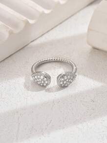 1 pieza Anillo de mujer elegante y de lujo con baño de oro y diseño de gota de agua, ideal para uso diario, Día de San Valentín, boda y otras ocasiones