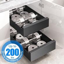 Pull Out Cabinet Organizer, 21"Deep, Slide Out Spice Rack For Kitchen Cabinets, Under Sink Pull-Out Home Organizers With Adhesive Nano Film Fixed, Sliding Cabinet For Bathroom, Pantry Storage Shelves 21"D X 11.8"W X 3.1"H