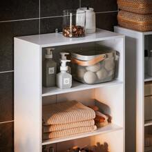 SoBuy Mobiletto alto da bagno con sacco per la biancheria, armadio per la biancheria, mobiletto da bagno, mensola da bagno, mobiletto da bagno, mobili da bagno, bianco, circa 60x170x30 cm (LxAxP), BZR155-W - Bianco - Visualizzare 5