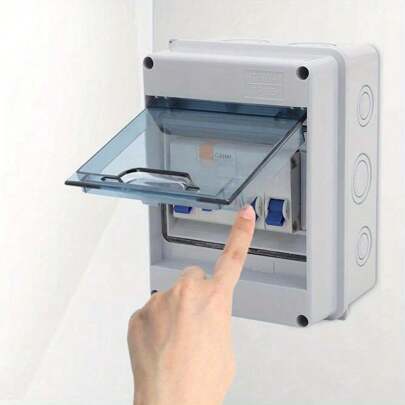 2 Way Garage Consumer Unit IP65 Weatherproof Circuit Breaker Consumer Unit Enclosure C16 30mA RCD MCB Fuse Box For Workshops Garage