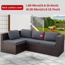 1 buc. Husă de pernă pentru canapea de exterior jacquard de culoare solidă, husă elastică pentru șezut canapea pe jumătate acoperită, potrivită pentru terasă, terasă, protector de pernă pentru canapea de grădină